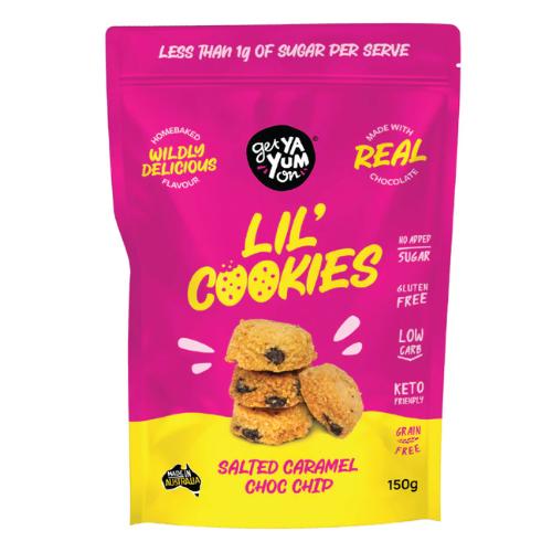Get Ya Yum On Lil' Cookies Share Pack - Salted Caramel Choc Chip - 150g
