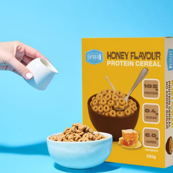 Bulk Pack Low Carb Emporium Protein Cereal - Honey Flavour - 250g x 4
