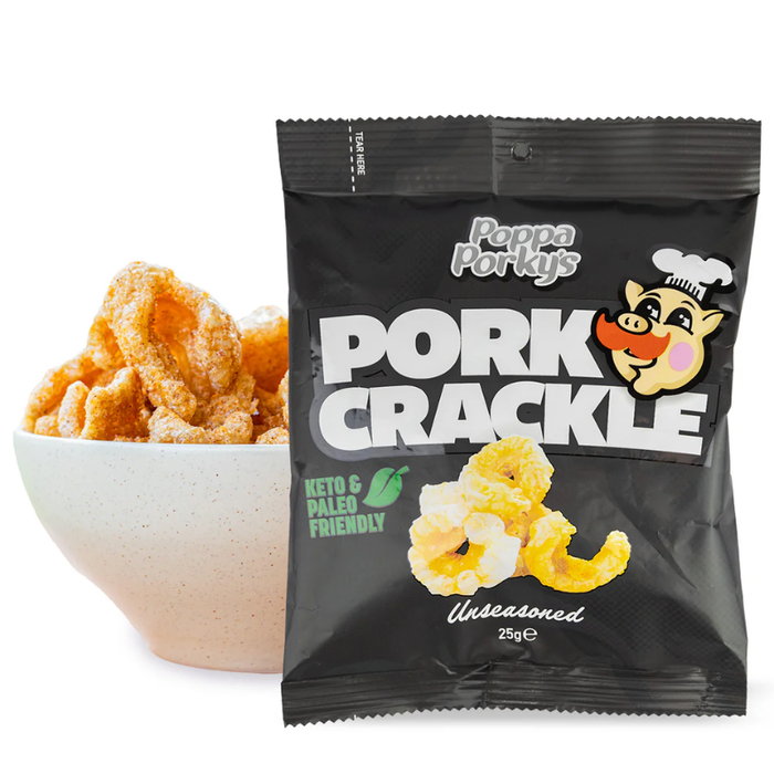 Poppa Porky's Pork Crackle - Unseasoned - 25g