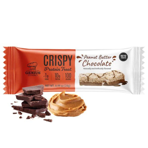 Genius Gourmet Crispy Protein Treat - Peanut Butter Chocolate
