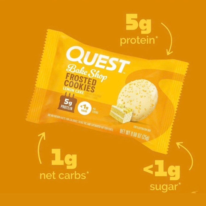 QUEST Bake Shop Frosted Cookies - Lemon Cake - 25g