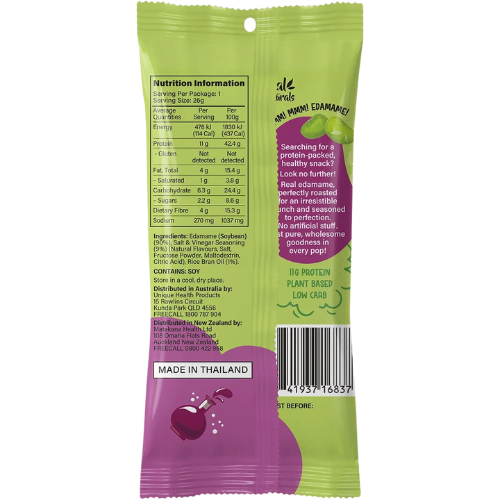 Real Naturals Protein Edamame Pops Salt & Vinegar - 26g