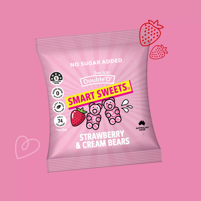 Double D Smart Sweets Strawberry & Cream Gummies 35g