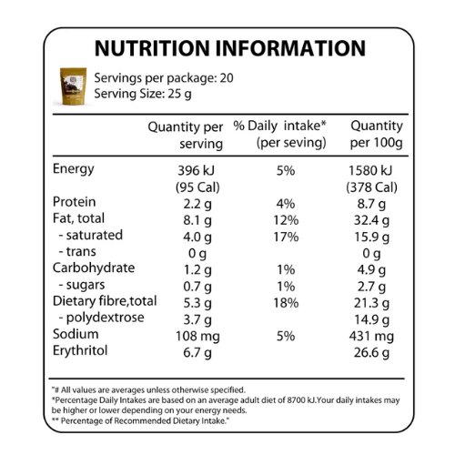 Justine's Mini Keto Crunch Afghan Cookies - 500g