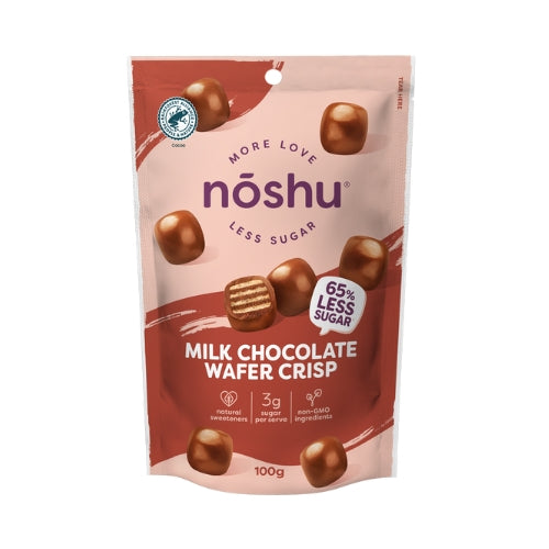 Noshu Milk Chocolate Wafer Crisp Bites - 100g