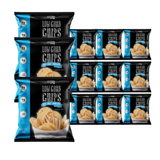 BULK Wholesome Provisions Low Carb Chips - Sea Salt Vinegar - 35g x 12