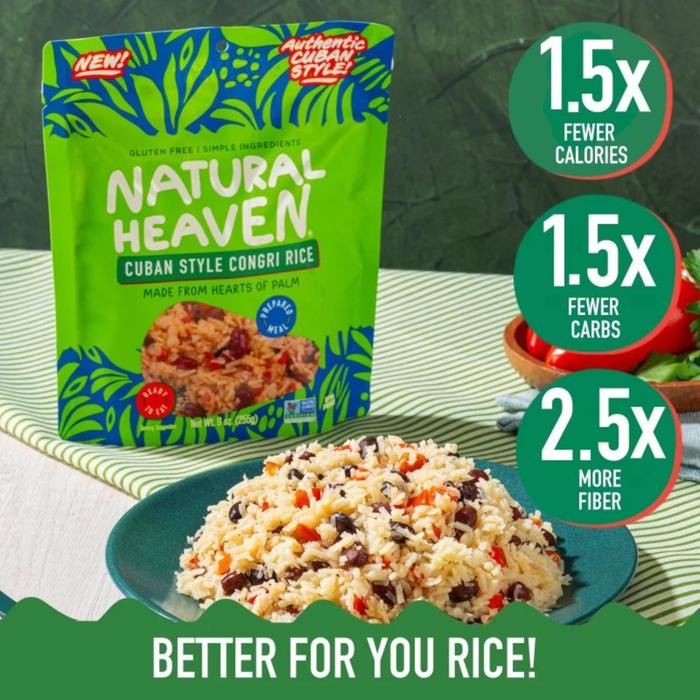 Natural Heaven Heart of Palm Cuban Style Congri Rice - 255g (net)