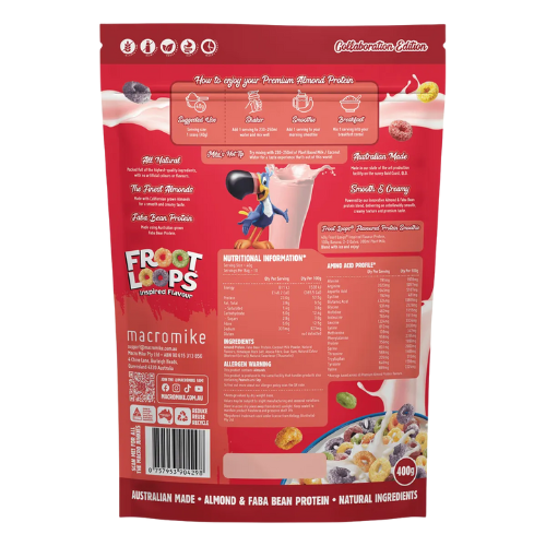 Macro Mike x Kellogg's Fruit Loops Premium Almond Protein - 400g