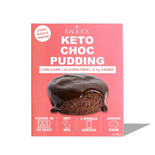 Snaxx Keto Choc Pudding 2 Pack (2 x 60g)