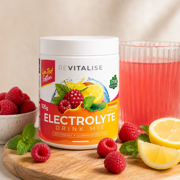 ReVitalise Electrolyte Drink Mix - Raspberry Lemonade Tub 30 serves