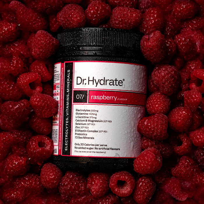 Dr Hydrate All-In-One Hydration Electrolyte Drink Mix - Raspberry 270g