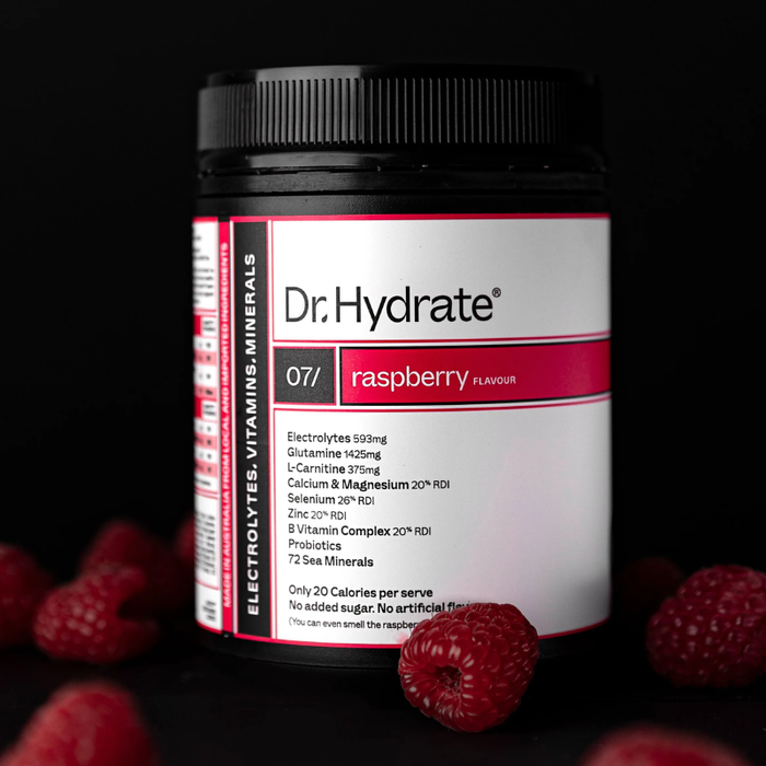 Dr Hydrate All-In-One Hydration Electrolyte Drink Mix - Raspberry 270g