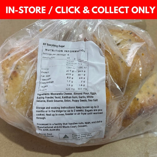The Keto Place - NY Everything Bagels - 85g x 6 pack