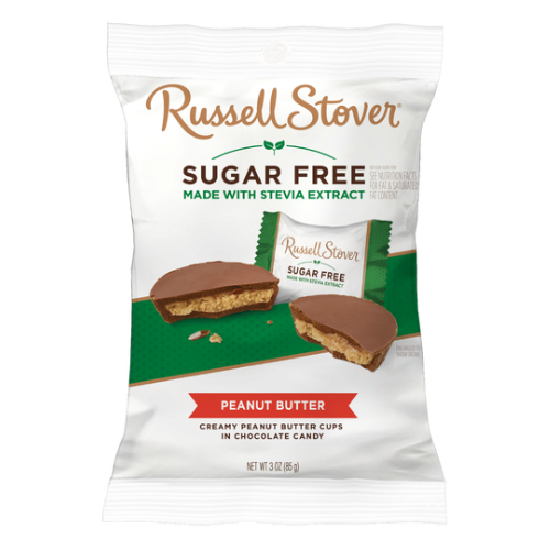 Russell Stover Sugar Free Chocolate Candy - Peanut Butter Cups - 85g