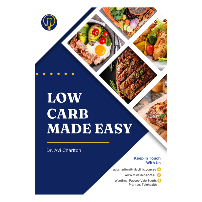 Low Carb Made Easy by Dr Avi Charlton (paperback edition)