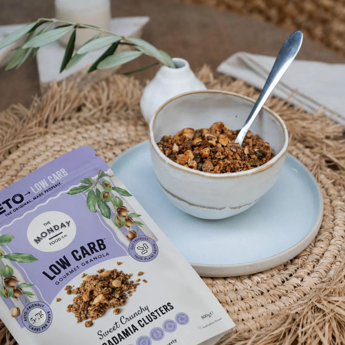 The Monday Food Co Sweet Crunchy Macadamia Clusters - Keto Granola - 300gm