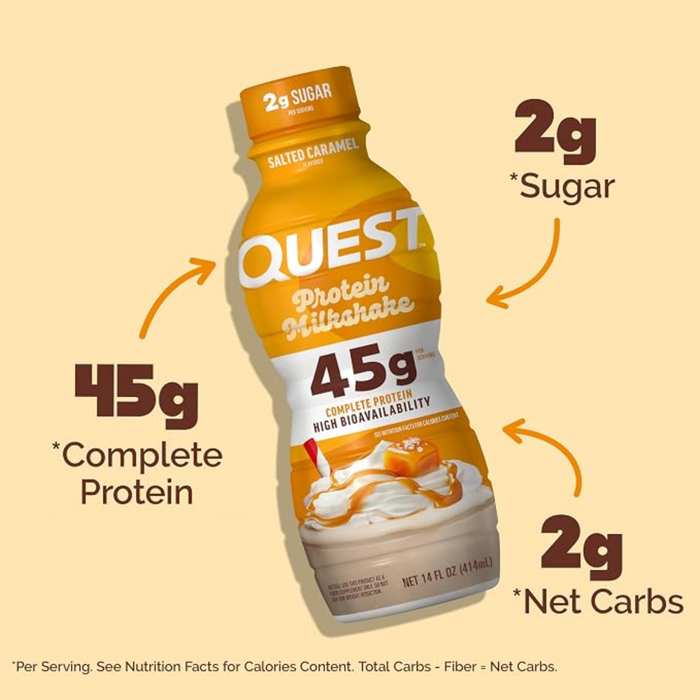 Quest - Protein Milk Shake 45g protein - Salted Caramel - 414mL