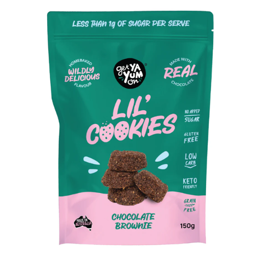 Get Ya Yum On Lil' Cookies Share Pack - Chocolate Brownie - 150g