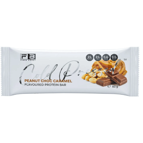 FIBRE BOOST Cold Pressed Protein Bar - Peanut Choc Caramel Flavour 60g