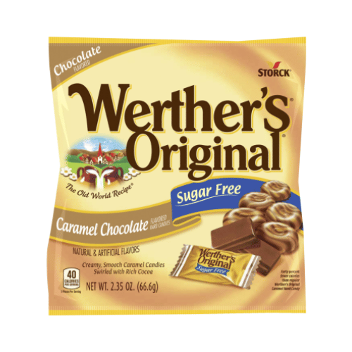 Werther's Original Sugar Free Caramel Chocolate Hard Candies - 77.9g