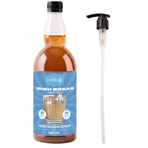Low Carb Emporium Irish Cream Flavoured Zero Sugar Syrup - 950mL Plus Free Pump valued at $10.95