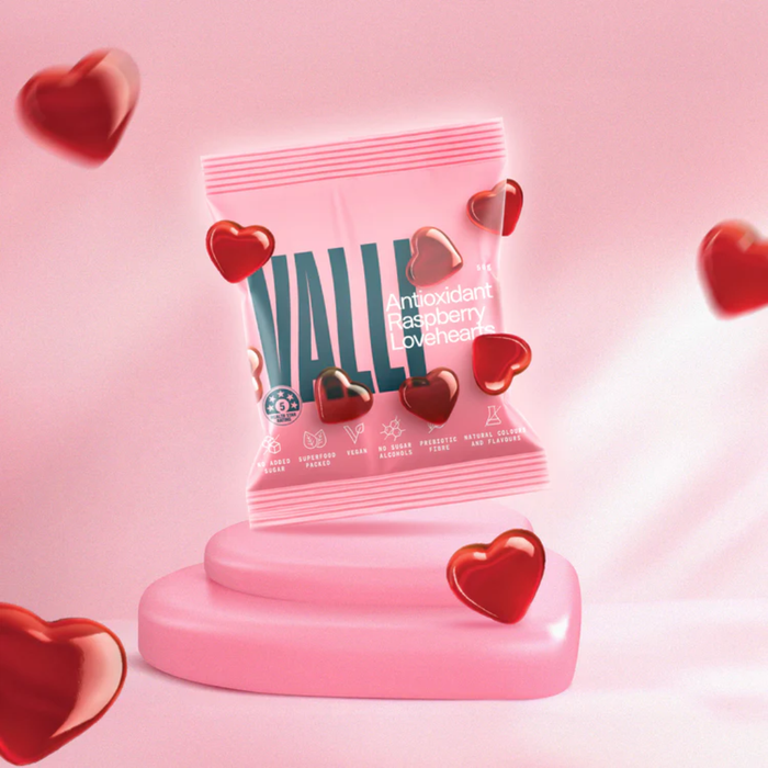 Bulk Valli Raspberry Gummy Lollies - 50g x 12