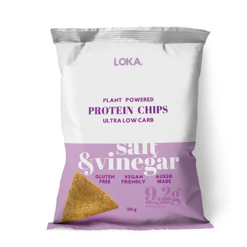 Loka Salt & Vinegar Protein Chips 50gm Low Carb Emporium Australia