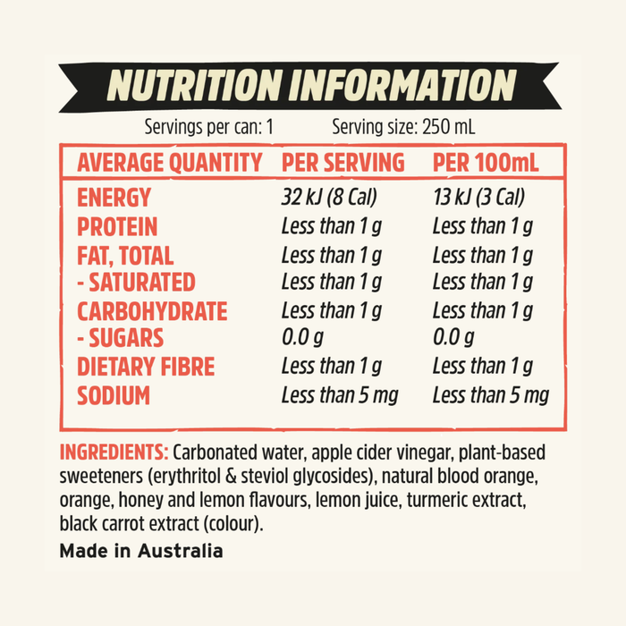 Remedy Sodaly Blood Orange 250mL