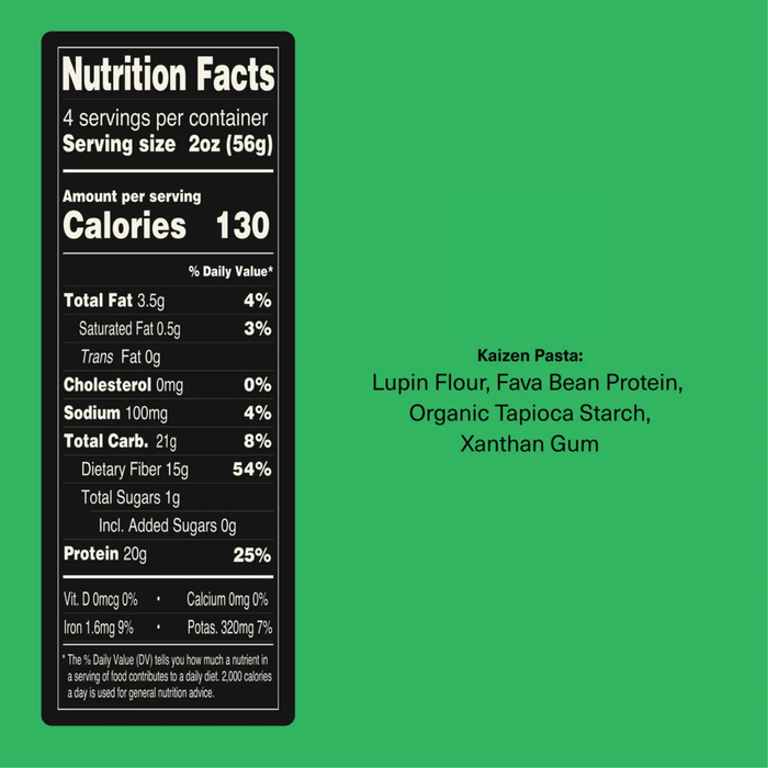 Kaizen Low Carb Protein Fusilli Pasta - 226g (4 serves)