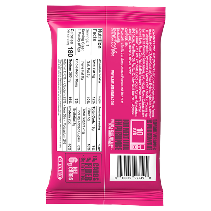 Legendary Foods Cherry Crumble Flavoured Protein Pastry - 61g