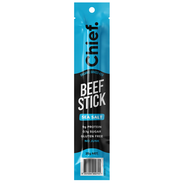 Chief Organic Beef Stick - Sea Salt - 25g