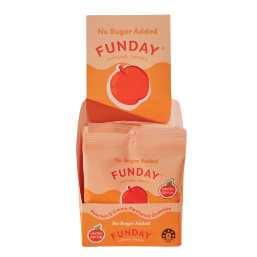 BULK Funday Peaches & Cream lollies - 50g x 12