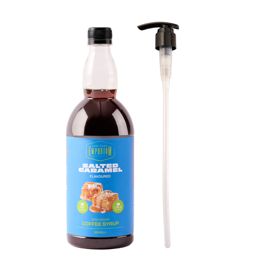 Low Carb Emporium Salted Caramel Flavoured Zero Sugar Syrup - 950mL Plus Free Pump valued at $10.95