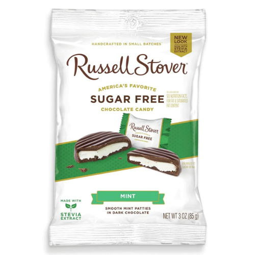 Russell Stover Sugar Free Chocolate Candy - Mint Patties