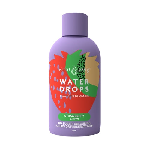 VITAL ZING Strawberry Kiwi Water Drops - 90 serves (NEW LOOK PACK - SAME GREAT TASTE)