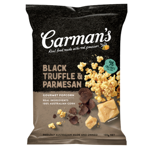 Carman's Gourmet Popcorn - Black Truffle Parmesan - 5 x 20g