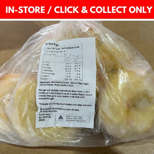 The Keto Place - NY Plain Bagels - 85g x 6 pack