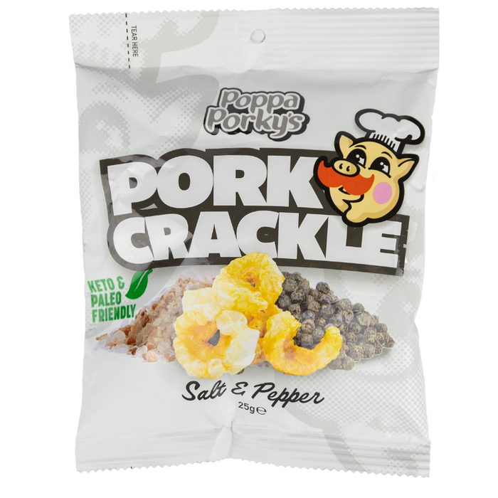 Poppa Porky's Pork Crackle - Salt &amp; Pepper