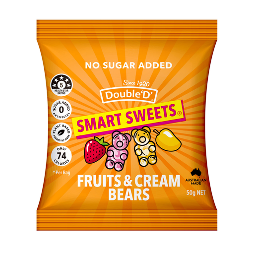 Double ‘D’: Smart Sweets™ Fruits & Cream Gummies 50gm