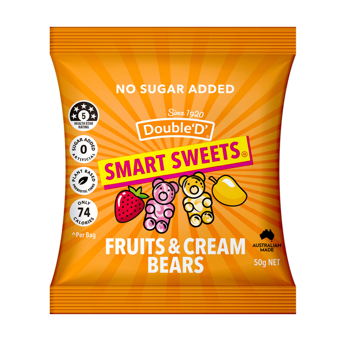 Double ‘D’: Smart Sweets™ Fruits & Cream Gummies 50gm