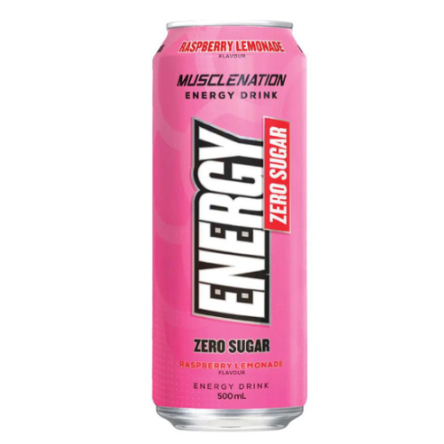 Muscle Nation - Zero Sugar Energy Drink - Raspberry Lemonade 500mL