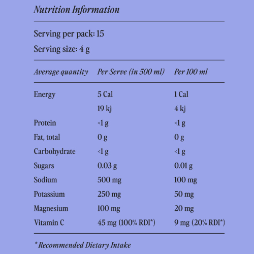 Hyro Zero Sugar Electrolyte Mix - Blueberry - 15 sachets