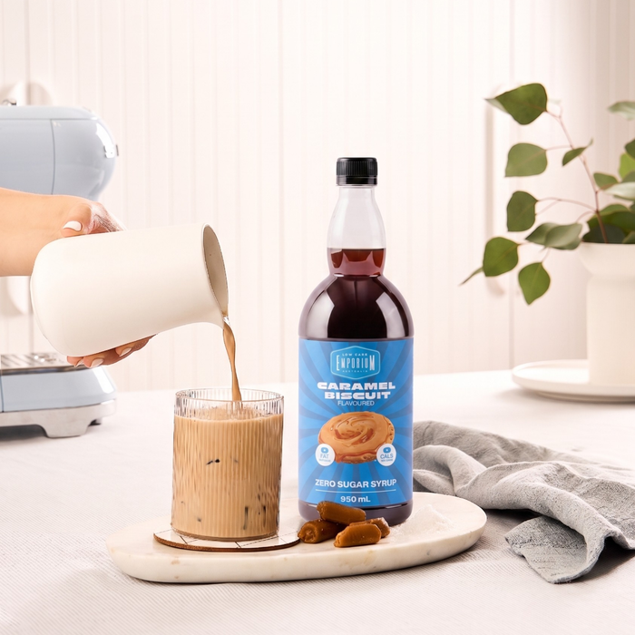 Low Carb Emporium Caramel Biscuit Flavoured Zero Sugar Syrup - 950mL