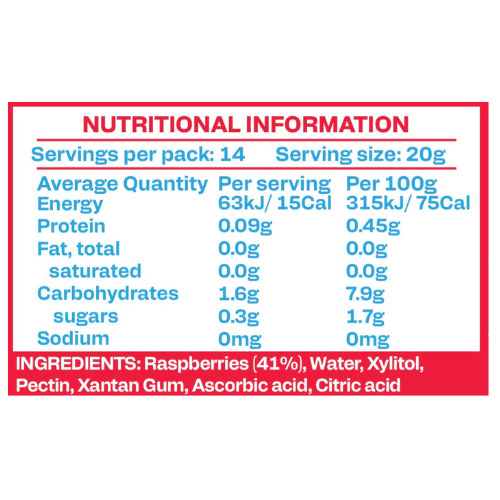 Low Carb Emporium No Added Sugar Raspberry Jam - 280g