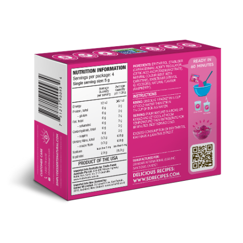 Simply Desserts Raspberry Jel Dessert - 20gm