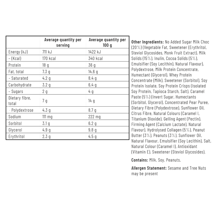 EHP LABS OxyShred Lean Protein Bar - Choc Peanut Caramel (50g)