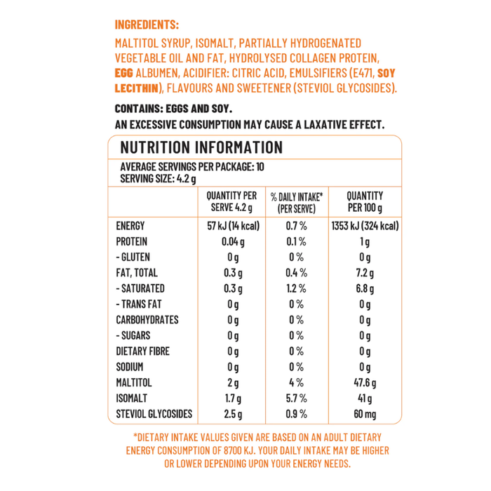 SUGARLESS CONFECTIONERY Collagen Apple, Lemon & Orange Chews - 40g