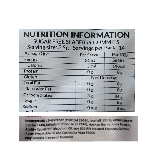 Corniche Sugar Free Gummies Haskap Berry & Grape - 50g