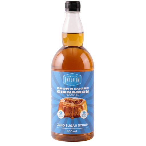 Low Carb Emporium Brown Sugar Cinnamon Flavoured Zero Sugar Syrup - 950mL