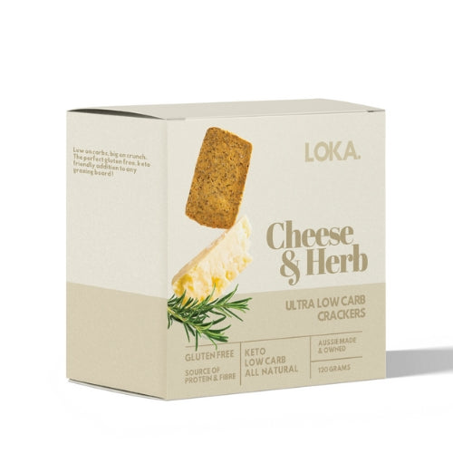LOKA Cheese & Herb Crackers 120g